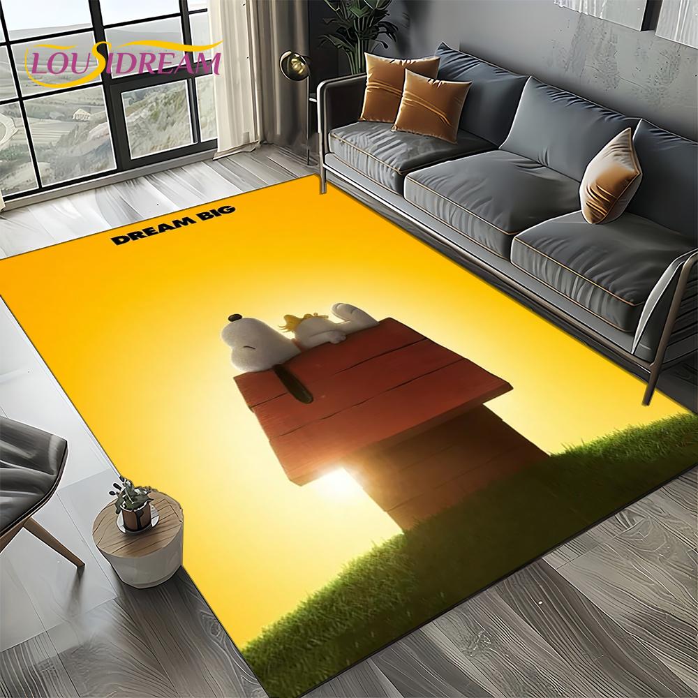 27 Style Cute Snoopy Dog Cartoon Carpet Rug for Bedroom Living Room Home Sofa Decoration,kids Game Large Decor Floor Mat Gift 3D
