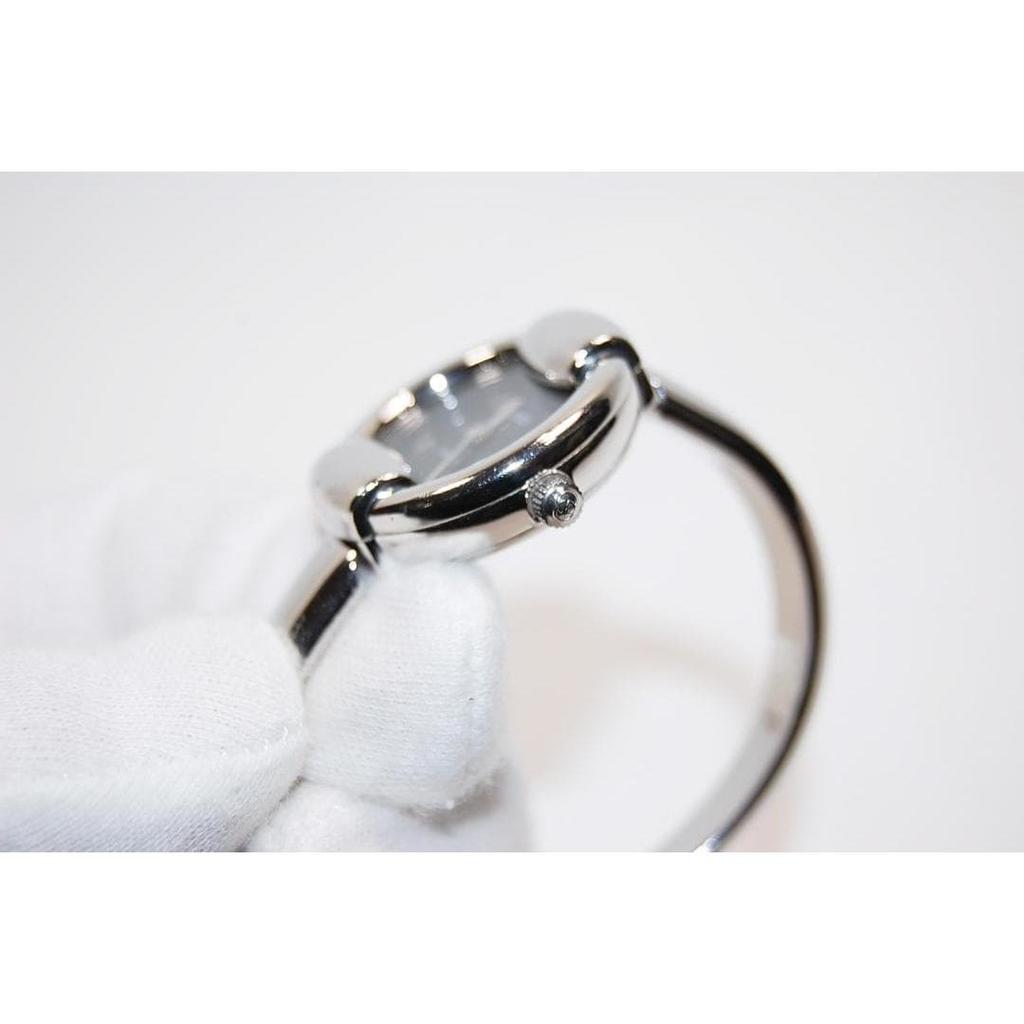 Used GUCCI 1400L bangle watch black dial SS
