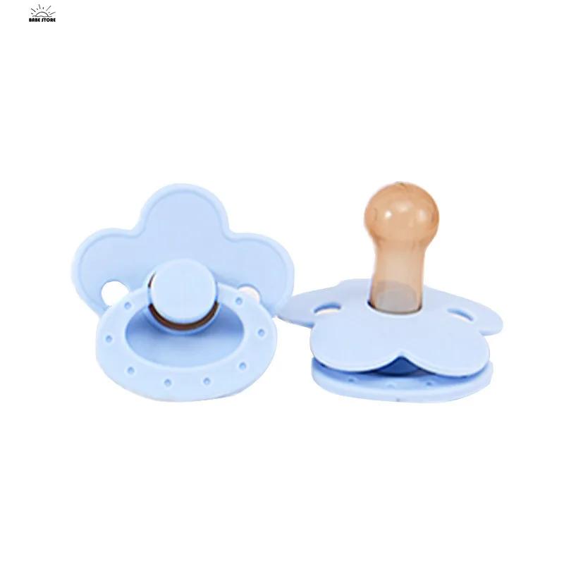 New Newborn Baby Silicone Pacifier Newborn Pacifier Infant Teether Chewable Toy Safety Baby Care Product Pacifiers Chain Set