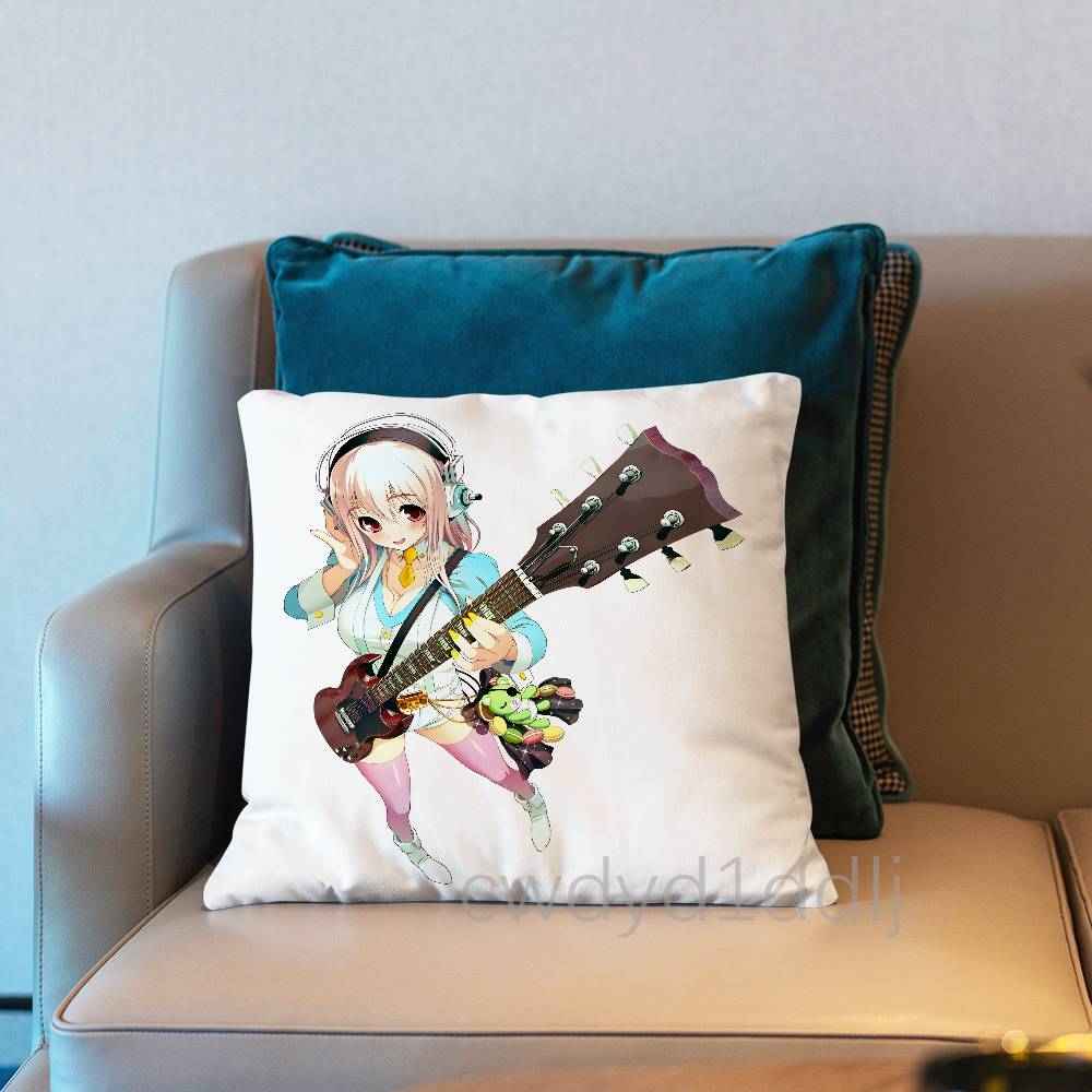 SSuper Sonico Anime Kissenbezug Kurzer Plüsch Sofa Dekorative Geschenk Home Doppelseitiger Druck Kissen