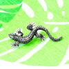 Unisex Brooch Pin Lizard Colorful Rhinestones Jewelry Vintage Long Lasting Blazer Brooch Clothes Decor