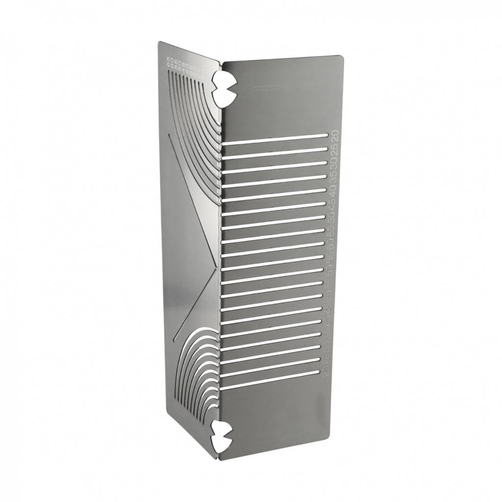 Precision Metal Ruler for Square Tubes with Unique Two Way Drawing Features