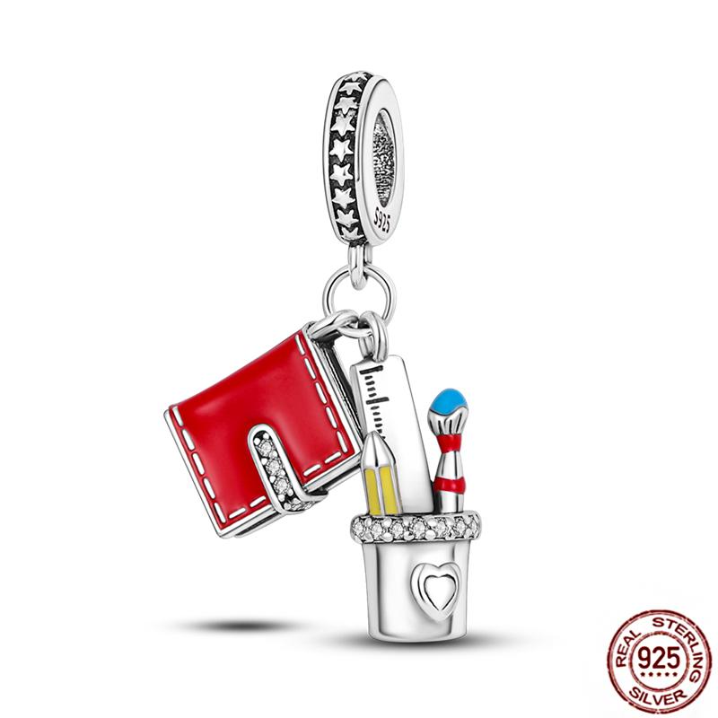 Fits Original Red Colorful Charmscopper Love Heart Bike Travel Race Car For Women Bracelet Christmas Gift Beads Diy Jewelry