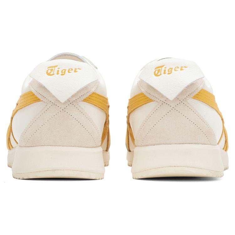 ONITSUKA TIGER Mexico 66 Ex Leather Round Toe Lace-Up Sports Durable Low-Top Casual Shoes Unisex Sneaker White Yellow 1183B889-104