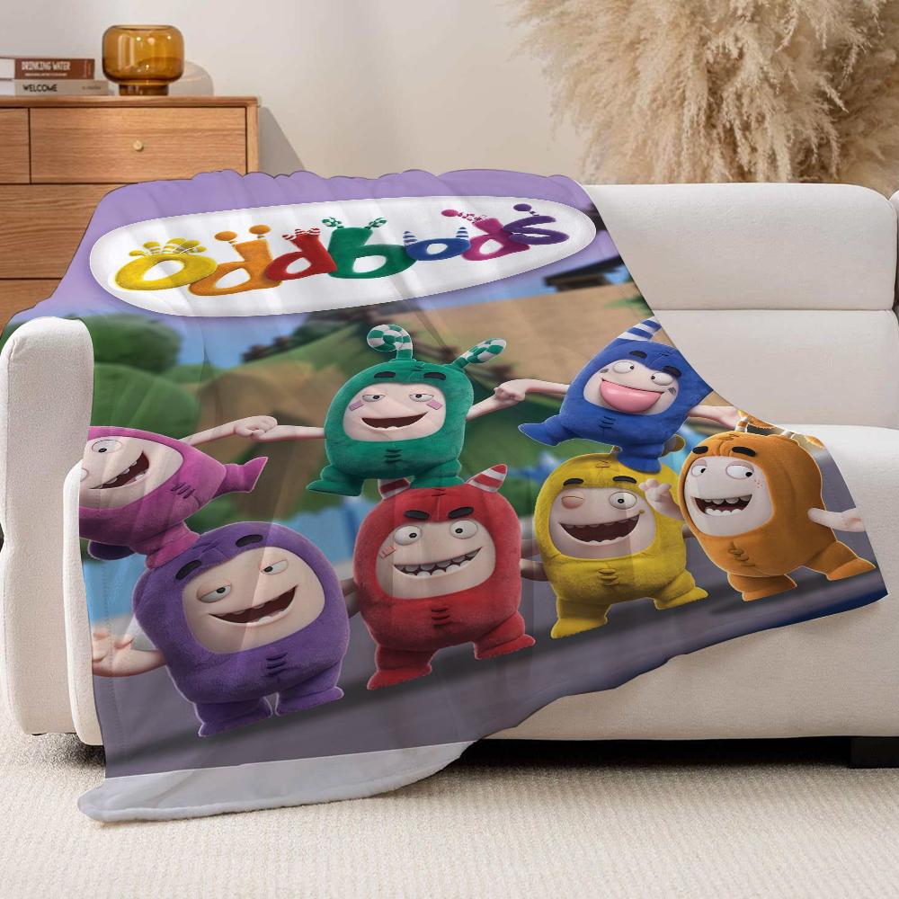 Cartoon cute O-Odd B-Bods Blanket For Sofa Office Bed Plane Travel Sleep Read Relax Camping Soft And Warm