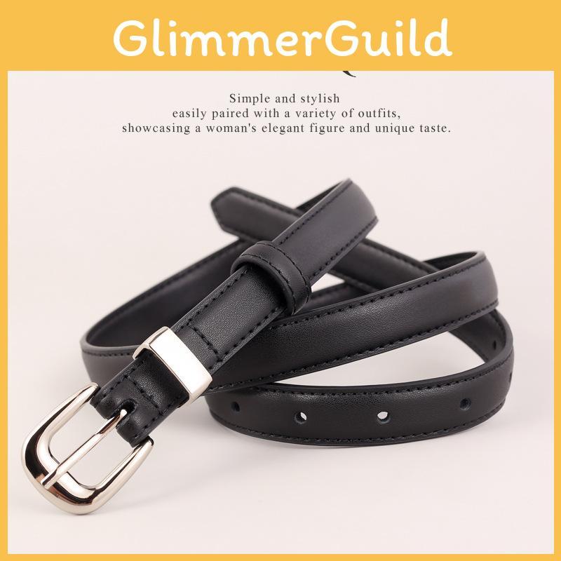 Leather Womens Belt With Pin Buckle For Casual Office Style