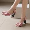 Fashion Elegant Sandals Women Summer Shoes 2024 High Heels White Black Flip Flops Casual Party Shoes Female Large Size 44 50 Footwear