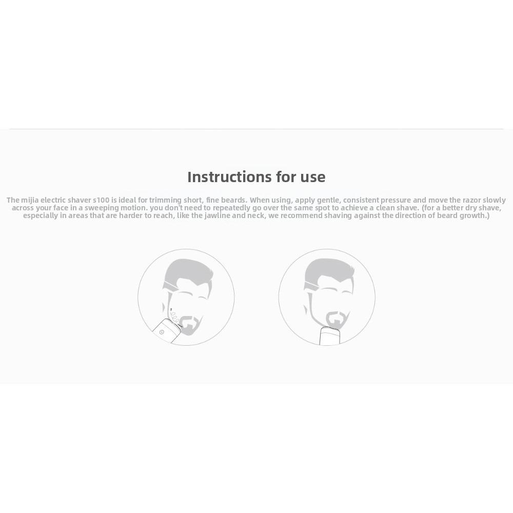 XIAOMI  Mijia Electric Shaver S100, IPX7 Waterproof, Dual Floating Heads, Type-C Charging, Portable Men's Razor