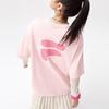 FILA Fusion Sports Lifestyle Series Casual Printed Round Neck Short Sleeve T-Shirt Unisex Tops Youth-Pink T11U126110FPK