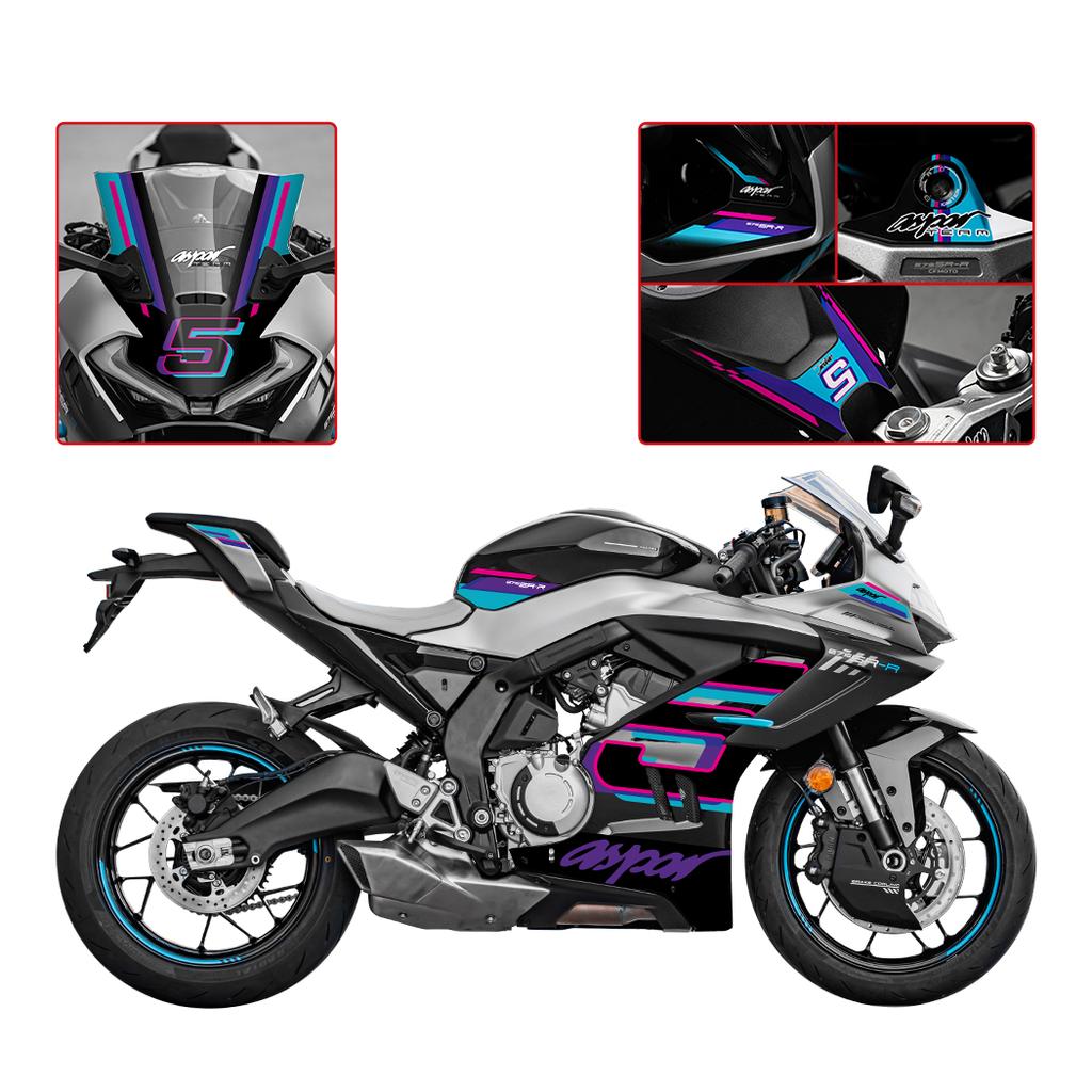 Used For CFMOTO 675SR Motorcycle Fairing Stickers Kits Motor Bike Head Area Can Choose Pattern