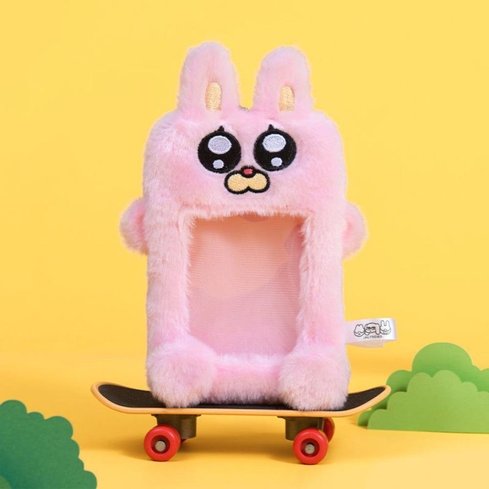 Cartoon Plush Photocard Case Cute Star Shape Photo Card Holder Fashion Bag Keychain  Women