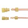 4Pcs Brass Plumbing Connector 1/4inch Compression Tube Fittings Adapter Suitable for Refrigerator Water Line Connection