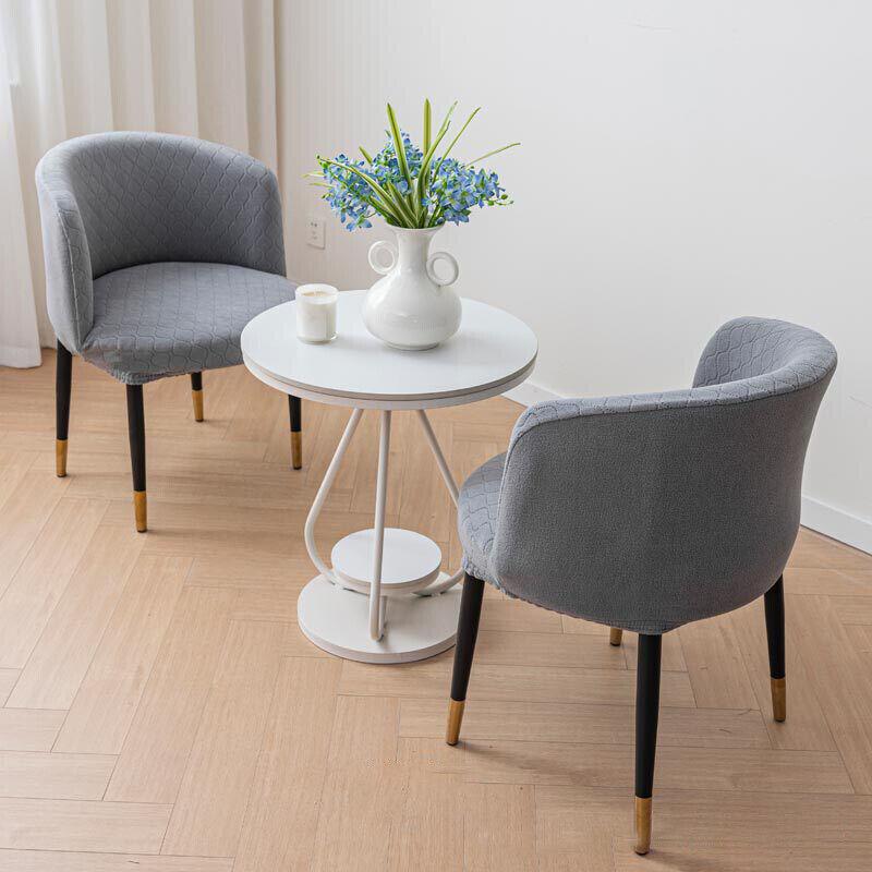 1PC Jacquard Circular Backrest Chair Cover Elastic Dustproof Dining Chair Cover Office Chair Seat Cover Home Decoration