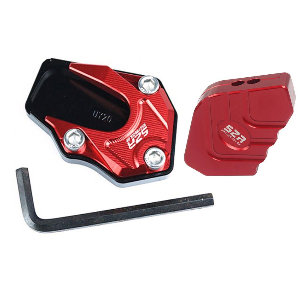 Metal Motorcycle Kickstand Extension Pad Alloy Motorcycle Foot Braces Pads Non-Slip Scooter Modified Tool For UU/UY/UE125 Motorb