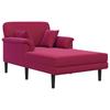 Chaise Longue Wine Red Velvet