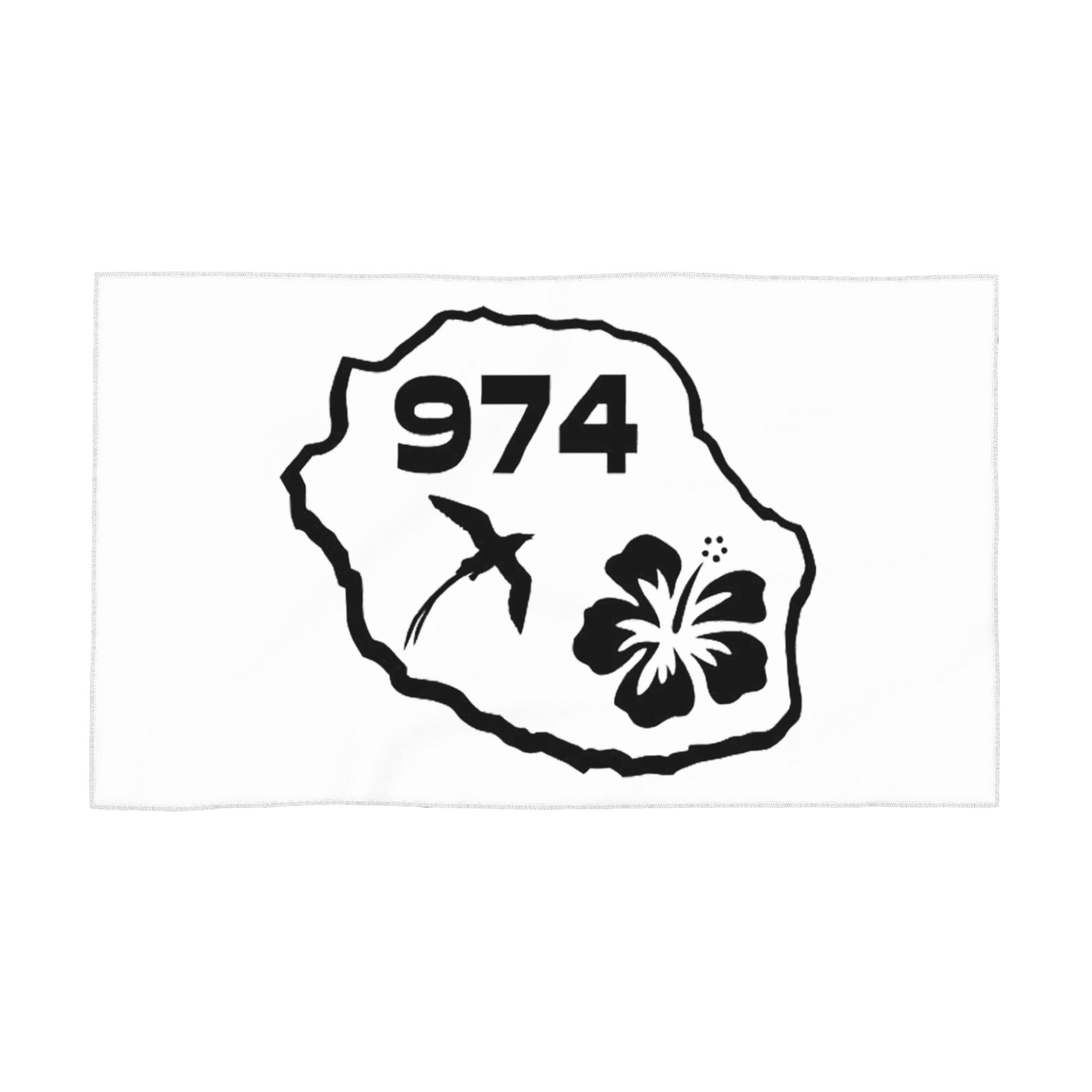

974 Reunion Island Flag Soft Face Towel Quick Dry Pool Bath Cotton Towels Breathable W40*H60(CM)