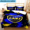 3pcs Boca Juniors Football Club Design Bedding Set Duvet Cover Closure Includes 1 Duvet Cover & 2 Pillowcases Bedding Sets Home Decor Gifts