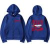 Sweat à capuche zippé avec bouche Maneskin, groupe de rock italien, pour homme et femme, surdimensionné, décontracté, cardigan zippé, manteaux mode rétro