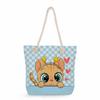 Cartoon animals print thick rope single-shoulder beach bag 7270 KTB