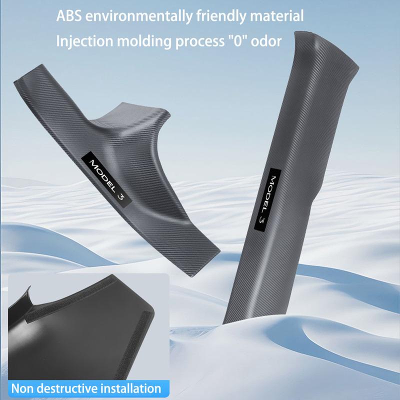 2 4 8Pcs ForTesla Model3/Y Highland 24-25ABS Front Rear Door Sill Protector Threshold Strip Anti-kick Guard Panel Waterproof Pad