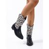 Women's High Heel Cowboy Boots Women's New Autumn and Winter Leather Boots Ethnic Style Middle Heel Pointed Middle Boots