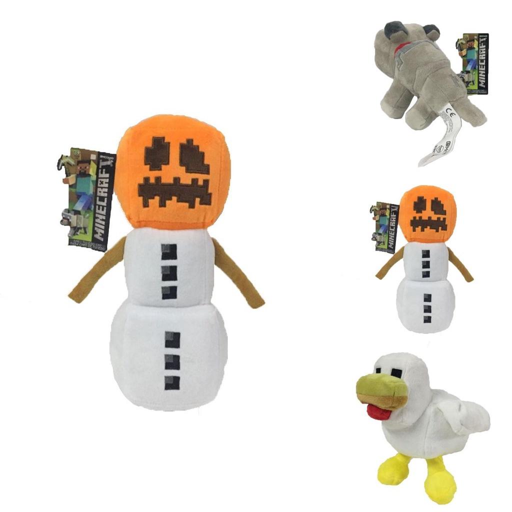 Adorable 20cm Minecraft Plush Toy Snow Golem Wolf Chickens Soft Stuffed Animal Gift