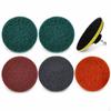 Drill Brush Scouring Pad Sponge Kit for Kitchen Tile Glass Cleaning and Polishing 5 Pads +