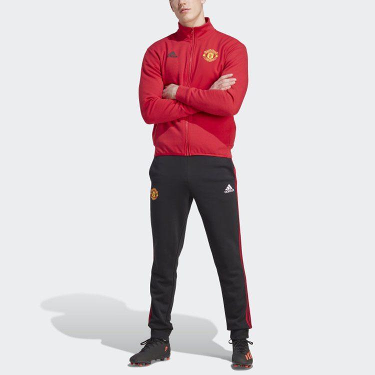 Adidas Manchester United Jackets Men's Red Stand Collar Moderate Other IA8564
