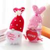 Valentine's Day Gnome Knitted Hat Figurine Kid Toy Decoration Supplies for Restaurant Dining Room Table Decor