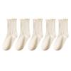 1/5 Pairs of Socks for Women Ruffle Middle Tube Ankle Short Breathable Socks Spring Autumn