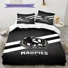 Collingwood Football Club Muster Bettwäsche, Steppbett Set Bettbezug Kissenbezug Haus Geburtstag Geschenk(1 Bettbezug + 2 Kissenbezüge, ohne Füllung)