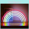 Colorful Led Rainbow Neon Sign Light Wall Hanging Night Lamp Bar Home Party