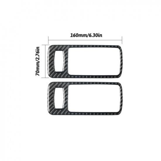Carbon Fiber Interior Door Handle Frame Cover Trim For Ford Mustang 2005-2009