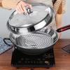 Round 30/32/34Cm Stainless Steel Steamer Durable Dumplings Fish Steaming Tray Thickened Steamer Kitchen Cooking Gadgets