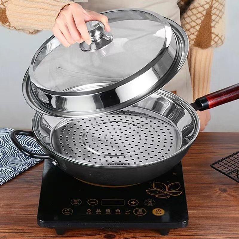 Stainless Steel Steamer Tray Food Grade Material Even Heat Transfer For Home Steaming Buns Vegetables