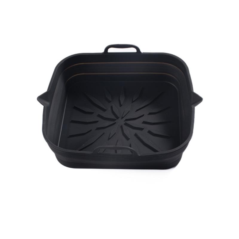 

Silicone Air Fryers Liner Oven Baking Tray Square Oven Baking Tray Basket Reusable Liner Pizza Basket Mat Insert Dish Pan
