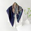 New 91cm silk scarf women's satin chain imitation silk large square scarf high-end spring and summer shawl