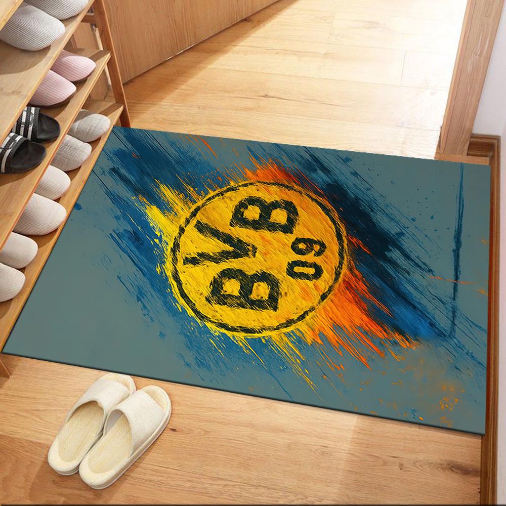 Borussia Dortmund Floor Mat Design For Foyer Outdoor Study Room Playrooms Antislip Carpet Anime Office Decor Wedding Party Gift