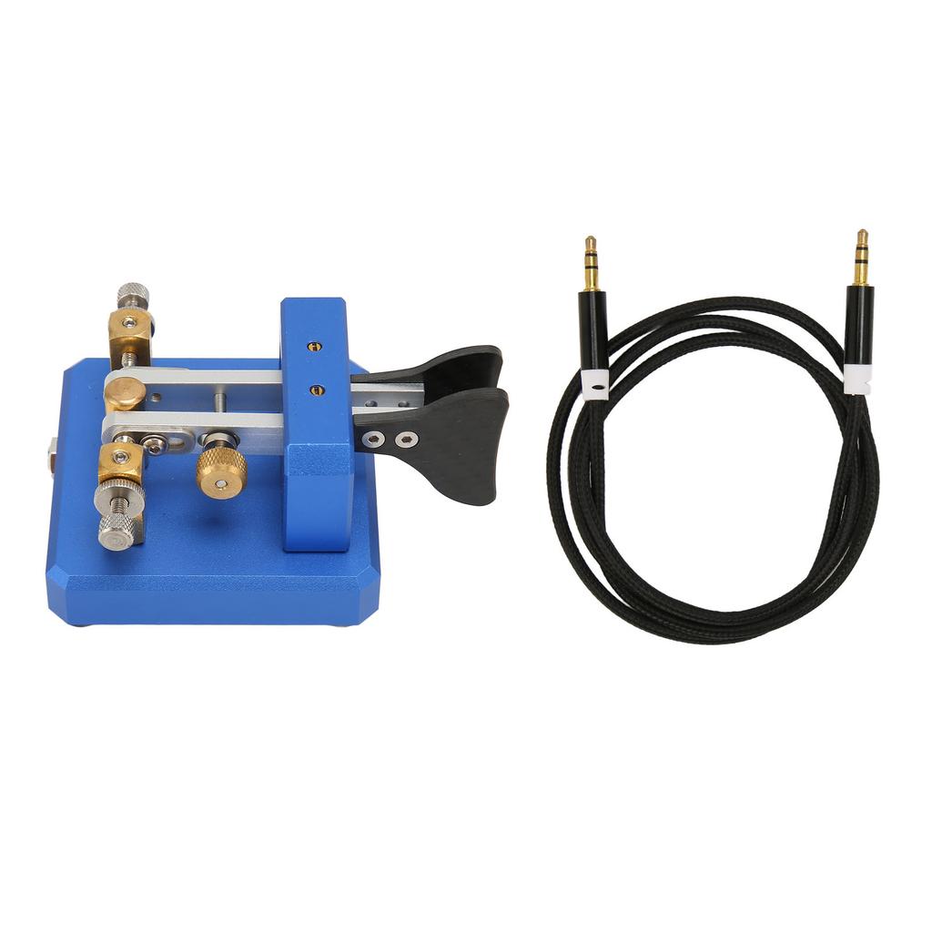 Morse Code Key Double Paddle Automatic Shortwave Portable CW Morse Telegraph Key for Camping Indoor