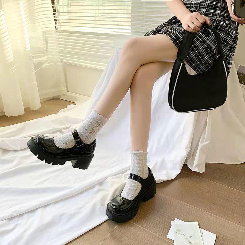 FiveFive Femmes Printemps Plateforme Appartements Décontractés Oxford Mocassins Fond Épais Dames Compensées Lolita Chaussures Mary Jane Femmes Mocassins