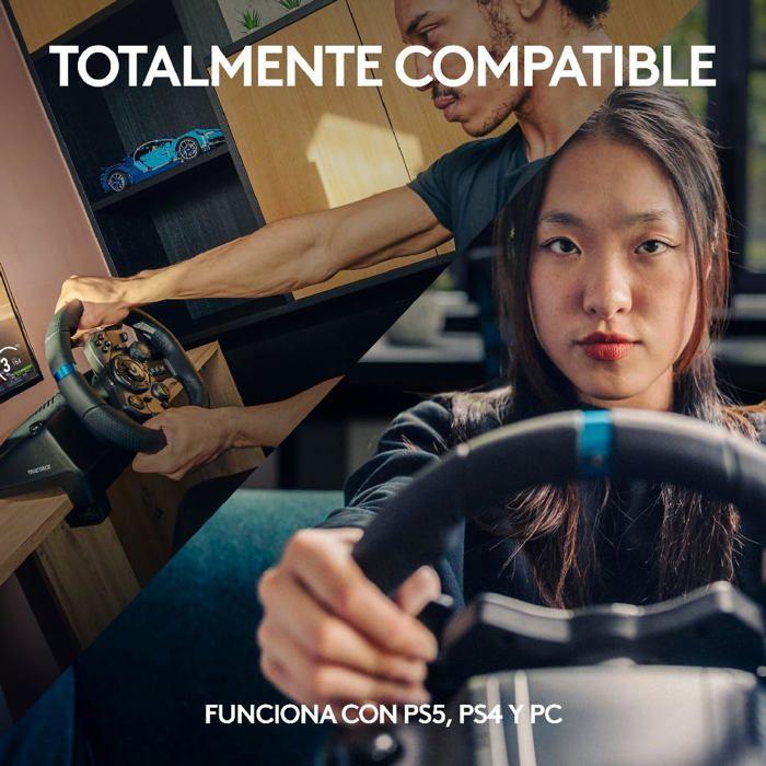 Volant de Course - G923 - TRUEFORCE - Pédales Incluses - Compatible PS5, PS4 et PC - Design Racing Noir