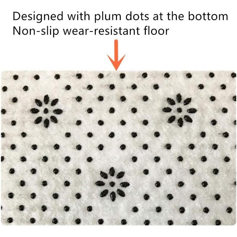 Inyahome 3pcs/set Plush Bathroom Bath Mats Set Anti Slip Toilet Rug and Toilet Lid Cover Soft Fluff Shower Carpet Floor Bath Mat