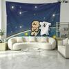 Maltese and Golden Retriever Wall Tapestry Aesthetic Wall Hanging Printed Fabric Blanket Decorative Tapestries for Bedroom Living Room Home Decor