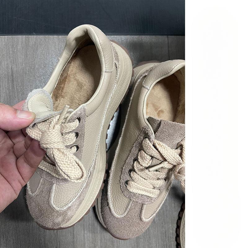 

Новые повседневные спортивные туфли на толстой подошве и универсальные женские туфли 40 бежевый/серый