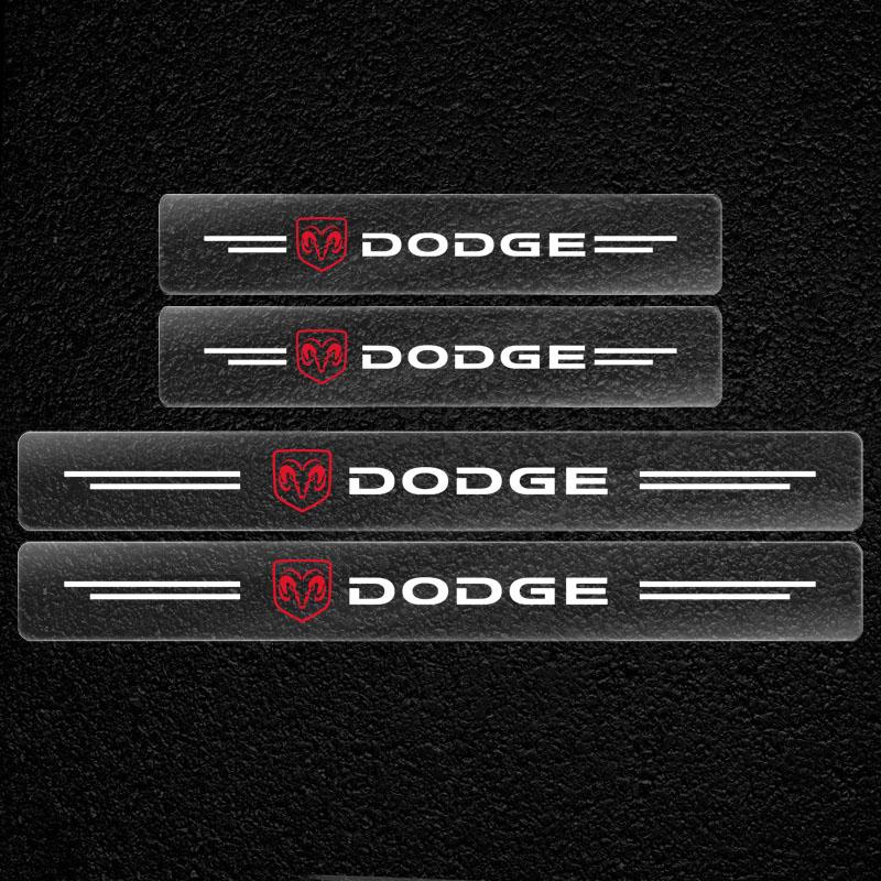 Car Threshold Sticker Scratch Resistant Transparent Film Protector for Dodge Challenger Charger RAM 1500 Stratus Dart Dakota Charger Avengr Durango
