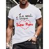 Europäische Größen Einzigartiges Super Papa Herren Kurzarm T-Shirt Sommer T-Shirt Top