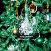 Winter Acrylic Ornaments Merry Christmas Hanging Ornament for Christmas Tree Frosted