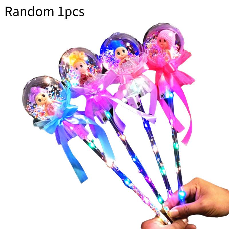 Light Led Up Sticks Toy Christmas Tree Pentagram Princess Flash Wand Prop Party