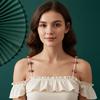 Elastic Underwear Shoulder Straps Invisible Non-Slip Bra Straps Adjustable Rose Flower Lingerie Strap Wedding Party Dress