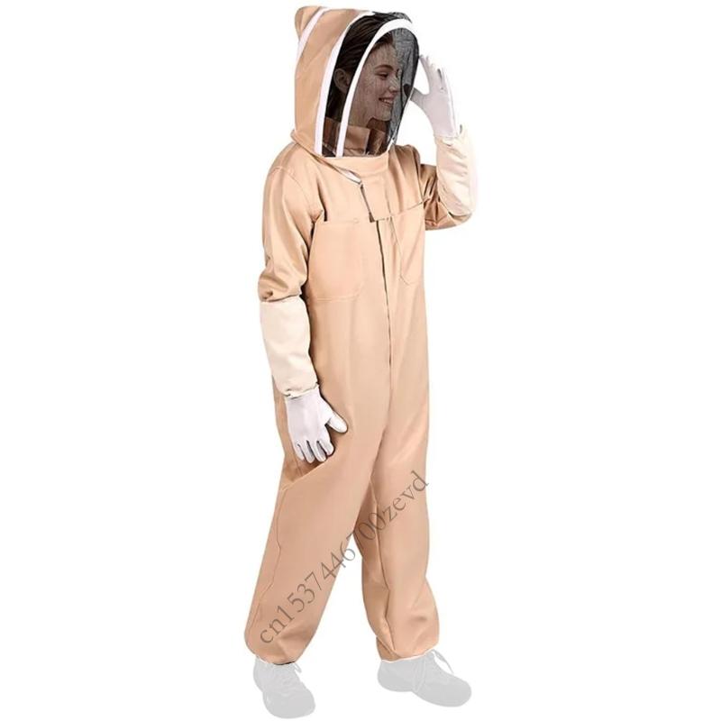 Beekeeping Suit Entire Body Security Ventilated Cotton Blend Beekeeping Gloves Detachable Curtain Thin Beekeeping Gear For P9YB